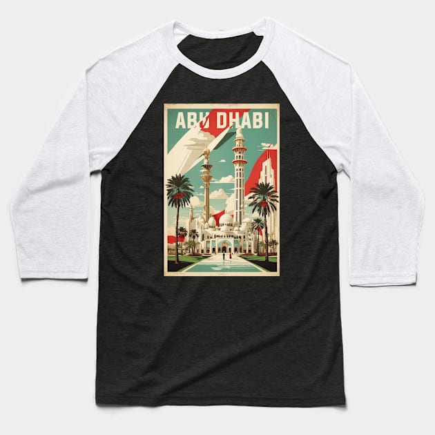 Abu Dhabi United Arab Emirates Vintage Travel Tourism Baseball T-Shirt by TravelersGems